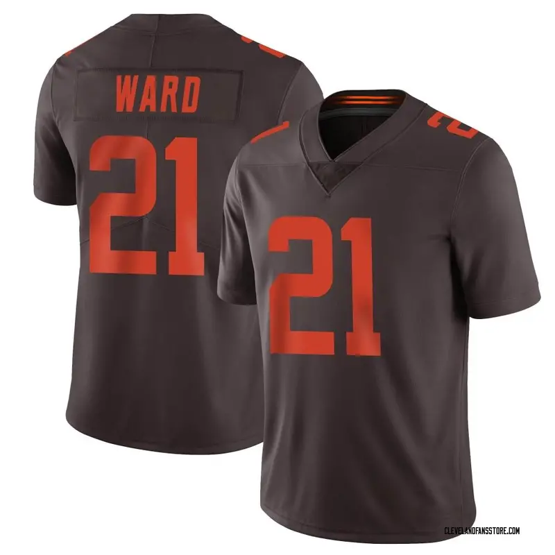 Limited Youth Denzel Ward Orange Alternate Jersey - #21 Football Cleveland  Browns Vapor Untouchable Size S(10-12)